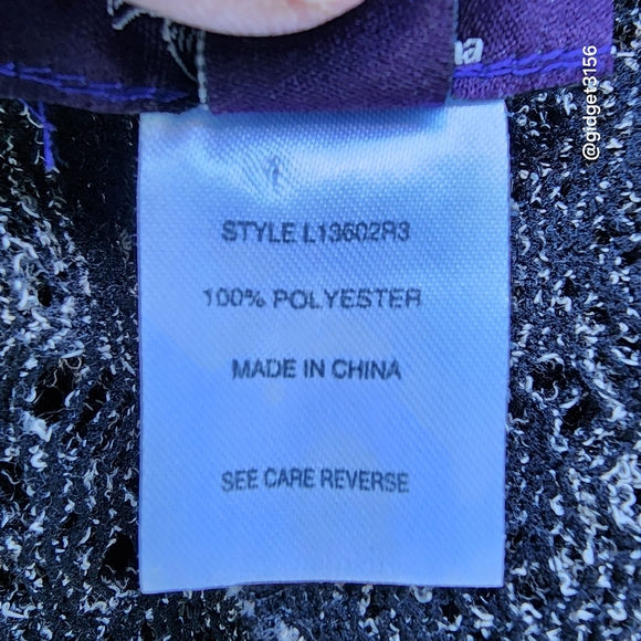 NWOT BLACK/BEIGE CROCHETED TOP/BEACH COVERUP LILY BY FIRMIANA - SIZE LARGE - Picture 11 of 12